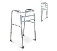 Mobiclinic®, Deambulatore Pieghevole, Senza Ruote, Mezquita, Ausilio per la Mobilità, Estremità Antiscivolo, Altezza Regolabile, Pieghevole, Alluminio, Ultraleggero, Sicuro, Peso Massimo 100 kg