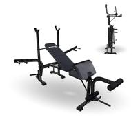 Mobiclinic® Fitness, Panca Palestra Multifunzione, Pressfit, Regolabile, Pieghevole, Acciaio, Supporta Fino a 250 kg, Supporto per Barre, Ideale Esercizi di Forza casa