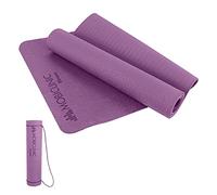 Mobiclinic® Fitness, Tappetino da Yoga, Marchio Europeo, Spessore 6 mm, Antiscivolo, Impermeabile, Ecologico, 183x61x0.6 cm, Lavabile, TPE, Viola