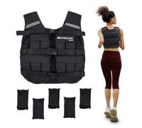 Mobiclinic®, Gilet con zavorra, Regolabile, 20 kg, Tessuto oxford 600d, Peso incluso, Strisce riflettenti, Per aumentare il carico e l'intensità dell'allenamento, Iron20