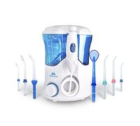 Mobiclinic, Idropulsore dentale, Familiare, Deposito 600 ml, 7 testine, Igiene, Pulisci lingua e gengive, Pulizia denti, Rimuovi tartaro, Irrigatore, Antibatterico