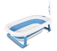 Mobiclinic® kids, Vaschetta bagnetto neonato, Pieghevole, Bubba, Design interno antiscivolo, Facile trasportare, Maniglia per appenderla, Include tubo di drenaggio, Piedini, Sicuro, Blu