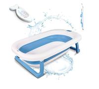 Mobiclinic® kids, Vaschetta bagnetto neonato + termometro, Pieghevole, Bubba, Design interno antiscivolo, Facile trasportare, Maniglia per appenderla, Include tubo di drenaggio, Piedini