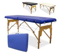 Mobiclinic®, Lettino per Fisioterapia, Massaggi, Estetica, CM-01 Basic, Marchio Europeo, Portatile, Pieghevole, Marcatura ce, Professionisti, Legno, 180x60 cm, Color blu