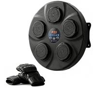 Mobiclinic®, Macchina da Boxe Musicale, 9 modalità e 9 velocità, Connessione Bluetooth, Schermo Digitale, Guantoni da Boxe, Luci LED, 4H di Autonomia, Allenamento in Casa