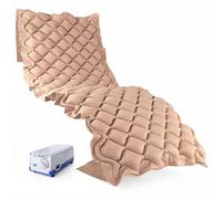 Mobiclinic®, Materasso Antidecubito ad Aria Alternata | Compressore Silenzioso (33-34 dB), 200 x 90 cm, Fino a 135 kg, Grado I, 130 Celle, PVC Medico Ignifugo, Beige, Mobi 1