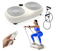 Mobiclinic®, Pedana Vibrante, 99 Livelli di velocità, 9 programmi di Allenamento, Fasce Elastiche e Telecomando, 200W, Tonificazione, Potenziamento Muscolare, Ideale per la Casa, Fino a 150 kg, Karol