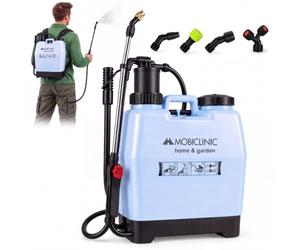 Mobiclinic®, Pompa a Pressione Manuale, 16 L, Giardinaggio, Pressione della pompa, 4 ugelli regolabili, Leggero 2 kg, Spruzzatore, Irrigazione, Controllo dei parassiti, Cura delle Piante, Fumibug
