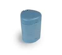 Mobiclinic, Porta pillole, Marchio Euroepo, Trita pastiglie, Marcatura CE, medicinali, pasticche, taglia o divide, con contenitore, colore Celeste e bianco