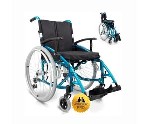 Mobiclinic® pro, Sedia a rotelle pieghevole, Venecia, Ruote estraibili con un solo pulsante, Premium, Cuscino spesso, Alluminio, Schienale diviso, Cintura sicurezza, Estetica sportiva, Regolabile