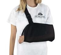 Mobiclinic, Reggibraccio ortopedico, Rete 3d, Traspirante, Taglia unica, Marchio europeo, Cinghia regolabile, Avambraccio 36 cm, Tutore spalla, Fascia braccio, Colore nero
