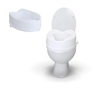 Mobiclinic, Rialzo wc per anziani, 14 cm, Titán, Marchio europeo, Alza water, Bidet, Disabili, Senza coperchio, Ausili, Plastica, Regolabile, Bianco