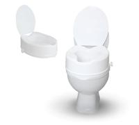 Mobiclinic, Rialzo wc per anziani, 14 cm, Titán, Marchio europeo, Alza water, Con coperchio, Mobilità ridotta, Disabili, Sistema di fissaggio laterale, Ausili, Bianco