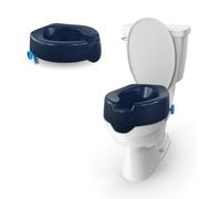 Mobiclinic®, Rialzo wc per anziani, Rio, Alzawater morbido, 11 cm, Marchio europeo, Bidet, Regolabile, Facile installazione, Blu