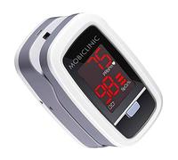 Mobiclinic, Saturimetro da dito, Px-02, Marchio europeo, Schermo oled, Marcatura ce, Misuratore ossigeno sangue, Frequenza cardiaca, Curva pletismografica, Pulsossimetro professionale, Colore bianco