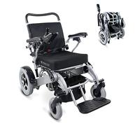 Mobiclinic®, Sedia a rotelle elettrica, Troya plus, Con motore, Pieghevole, Alluminio, Marchio europeo, Autonomia 34 km 24v, Per anziani e disabili, Marcatura ce, Leggera, Colore nero