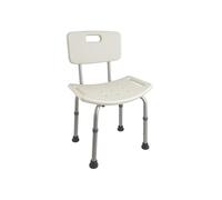 Mobiclinic, Sedia per doccia, Olivo, Marchio Europeo, Sgabello doccia per anziani, Sedia doccia per disabili, Marcatura CE, Sgabello bagno regolabile in altezza, Piedini antiscivolo, colore Bianco