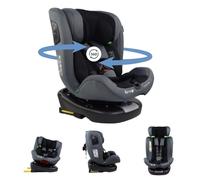 Mobiclinic®, Seggiolino auto, Girevole 360º, Regolazione i-size, Top tether, Gruppo 0/1/2/3, Max. 36kg, Per bambini, Pandafix, 0-12 anni, Cintura a 5 punti, Regolabile, Reclinabile 3 posizioni (Nero)