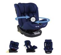 Mobiclinic®, Seggiolino auto, Girevole 360º, Regolazione i-size, Top tether, Gruppo 0/1/2/3, Max. 36kg, Per bambini, Pandafix, 0-12 anni, Cintura a 5 punti, Regolabile, Reclinabile 3 posizioni (blu)