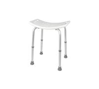 Mobiclinic®, Sgabello doccia, Altezza regolabile, Piedini antiscivolo, Per anziani, Sedia, Bagno, Modello san fermín, Marchio europeo, Colore bianco