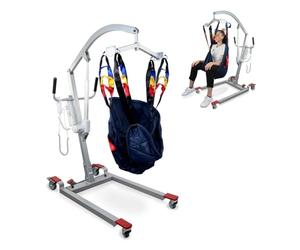 Mobiclinic®, Sollevatore Elettrico per Anziani, Fino a 180kg, Include Imbracatura di Trasferimento, Larghezza Regolabile, Utilizzo durante la Ricarica, Ruote con Freno, Sicuro, Acciaio, Fortuna Basic