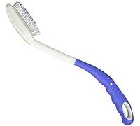 Mobiclinic, Spazzola per doccia, Marchio europeo, Manico lungo: 29 cm, Marcatura ce, Plastica, Colore bianco e blu