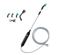 Mobiclinic®, Spruzzatore Elettrico, 3M, 4 Ugelli, 2 Impostazioni di Potenza, Autonomia 2 a 3 Ore, Tubo Estensibile 60-85 cm, USB, Impugnatura Ergonomica, Irrigazione e Pulizia, Profumig