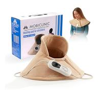 Mobiclinic, Termoforo cervicale e spalle, Cuscino termico, Marchio europeo, 3 livelli di temperatura, Spegnimento automatico, Lavabile, Antisurriscaldamento, Max.30º, 62x60, Beige