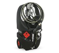 MobiFuel - Contenitore Carburante Portatile con Ruote per Benzina - Tanica Trasportabile Professionale con Pistola di Erogazione e Tubo 3m - per Barche, Giardinaggio e Cantiere - Vassallo Sistemi