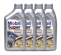 MOBIL OLIO MOTORE M-SUPER 3000 XE 5W-30 - OLIO MOTORE SINTETICO 502 (4 LATTINE )