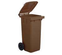 Mobil Plastic - 1-120-5-BRB - Bidone carrellato - 48x55x93 cm - 120 L - marrone - Mobil Plastic - 86724 - Conf. da 1 Pz. - 1-120-5-BRB