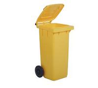 Mobil Plastic - 1-120-5-GIA - Bidone carrellato - 48x55x93 cm - 120 L - giallo - Mobil Plastic - 87254 - Conf. da 1 Pz. - 1-120-5-GIA