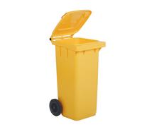 Mobil Plastic - 1-240-5-GIA - Bidone carrellato per raccolta differenziata - 240 L - giallo - Mobil Plastic - 90961 - Conf. da 1 Pz. - 1-240-5-GIA