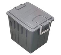MobilPlastic - 143-20-GRI - Cassa multiuso - con coperchio e manici - 38 x 28 x 30 cm - 20 L - PP - grigio scuro-grigio chiaro - Mobil Plastic - 101103 - Conf. da 1 Pz. - 143-20-GRI
