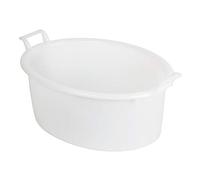 Mobil Plastic - Bacinella/Bagno Ovale in plastica Diametro 50 cm per Alimenti - Bianco Neutro