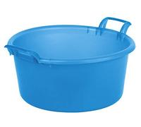 Mobil Plastic - Bacinella/Bagno Tondo in plastica Diametro 36 cm - Azzurro