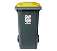 Mobil Plastic - Bidone Raccolta Differenziata 120 Litri con Coperchio e Ruote pe