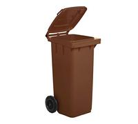 Bidone monocolore a due ruote per raccolta differenziata - 120 litri