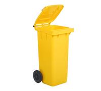Bidone monocolore a due ruote per raccolta differenziata - 120 litri