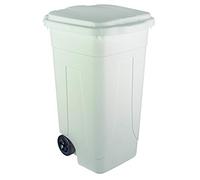 Mobil Plastic - Bidone Raccolta Differenziata 80L | Contenitore Rifiuti Bianco con Coperchio | Pattumiere Ecologiche per Casa e Ufficio