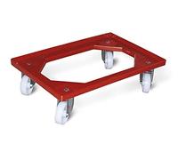 Mobil Plastic carrello con ruote per casse 60x40 - Rosso