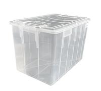 Mobil Plastic - Cassa Alimentare 60 Litri con Coperchio - Food Box, Plastica per Alimenti, Impilabile, Trasparente