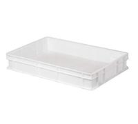 Cassetta per alimenti 60x40 h.10 cm sovrapponibile ed impilabile - Bianco neutro