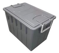 Mobil Plastic Cassa multiuso 60 litri con coperchio impilabile e sovrapponibile - colore grigio
