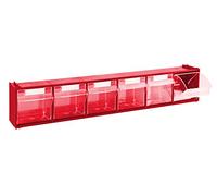 Mobil Plastic Cassettiera Modello 'Madia 2' - 6 Cassetti - Rosso