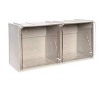 Mobil Plastic Cassettiera modulare 2 cassetti CRYSTAL BOX CB50/5S Grigio Chiaro