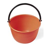 Mobil Plastic Cesto Tondo Alimentare in plastica 15 Litri con Manico per Raccolta UVA e Vendemmia - Arancione