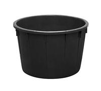 Mobil Plastic - Mastello in plastica 225 litri nero | Contenitore industriale tondo per liquidi, uso agricolo e zootecnico