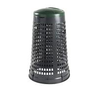 Mobil Plastic - Portasacco Trespolo 110 Litri per Raccolta Differenziata - Bidone Rifiuti con Coperchio - Plastica Resistente - Grigio con coperchio Verde