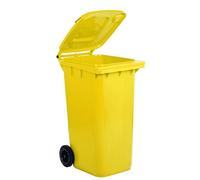 MOBIL PLASTIC S.P.A. Socepi bidone per la raccolta differenziata da 120 litri, mis. 48 L x 55 P x 93 H cm, peso 9,2 Kg (Giallo)